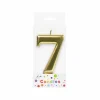 Metallic Gold Number Candle 7