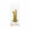 Metallic Gold Number Candle 1