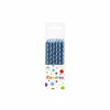 Metallic Light Blue Candles 12pk