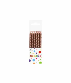 Metallic Rose Gold Candles 12pk