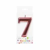 Metallic Rose Gold Number Candle 6