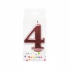 Metallic Rose Gold Number Candle 4
