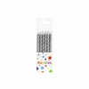 Metallic Silver Candles 12pk