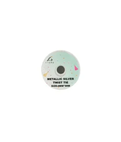 Metallic Silver Twist Tie 4mm x 90m