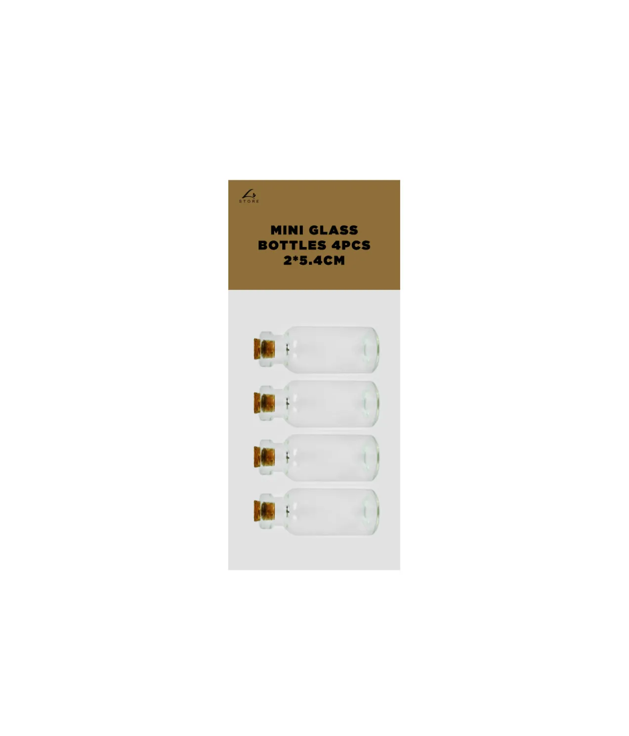 Mini Glass Bottle 4pc