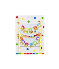 Mini Happy Birthday Bunting For Cake Decoration
