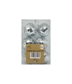 Mirror Ball 5cm 6pk