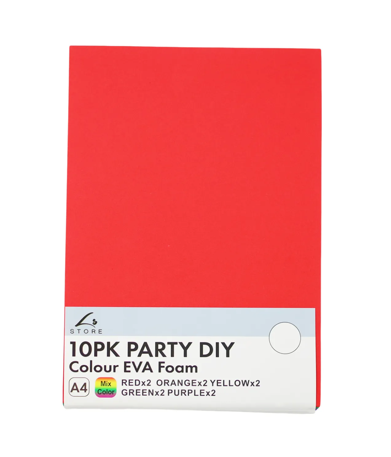 Mix Colour EVA Foam MIX A4 10pk