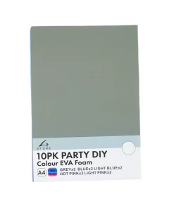 Mixed Colour A4 EVA Foam Sheets 10pk
