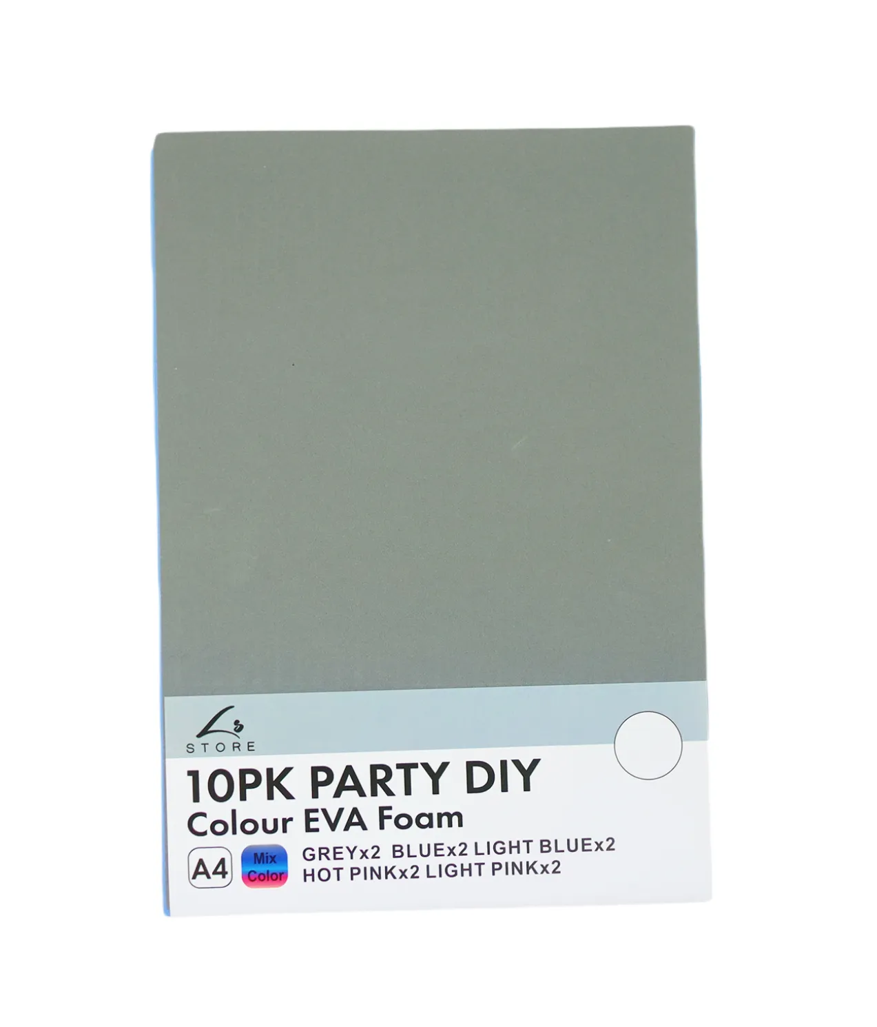 Mixed Colour A4 EVA Foam Sheets 10pk