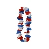 Mixed Colour Flower Lei (Red, Blue and White)