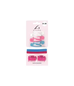 Mixed Colour Hair Accessories Set 10pc