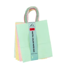 Mixed Pastel Medium Paper Bags 12pc