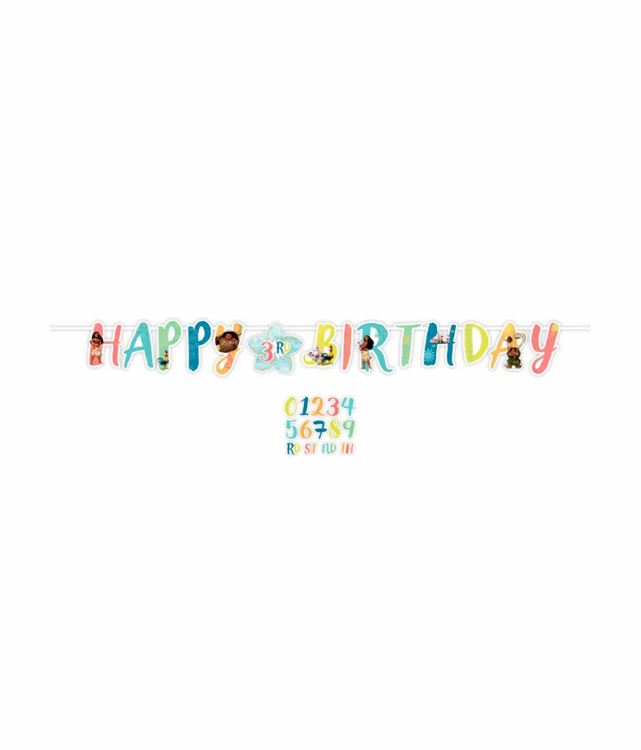 Moana Add-An-Age Letter Banner 2m
