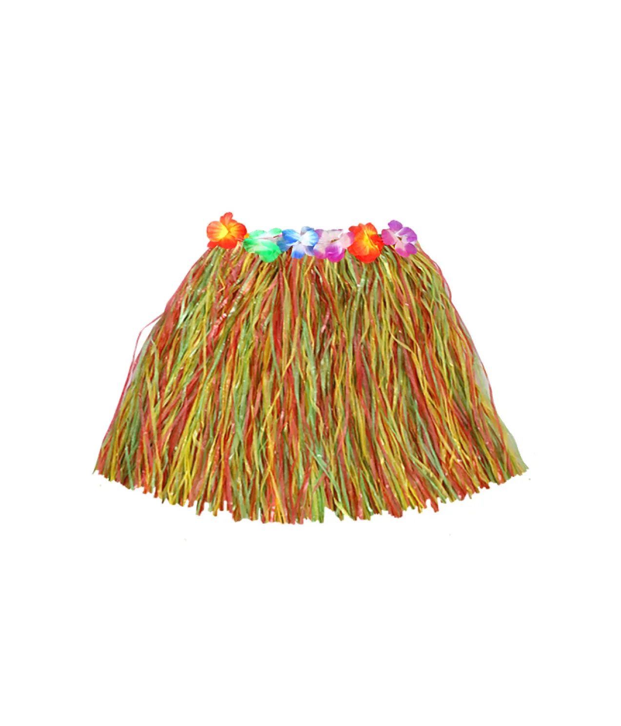 Multi Colour Short Hula Skirt 40cm