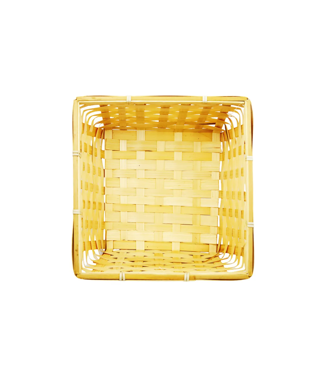 Natural Bamboo Square Baskets 23x23x11cm