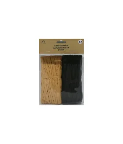 Natural/Black Craft Raffia 2x30m