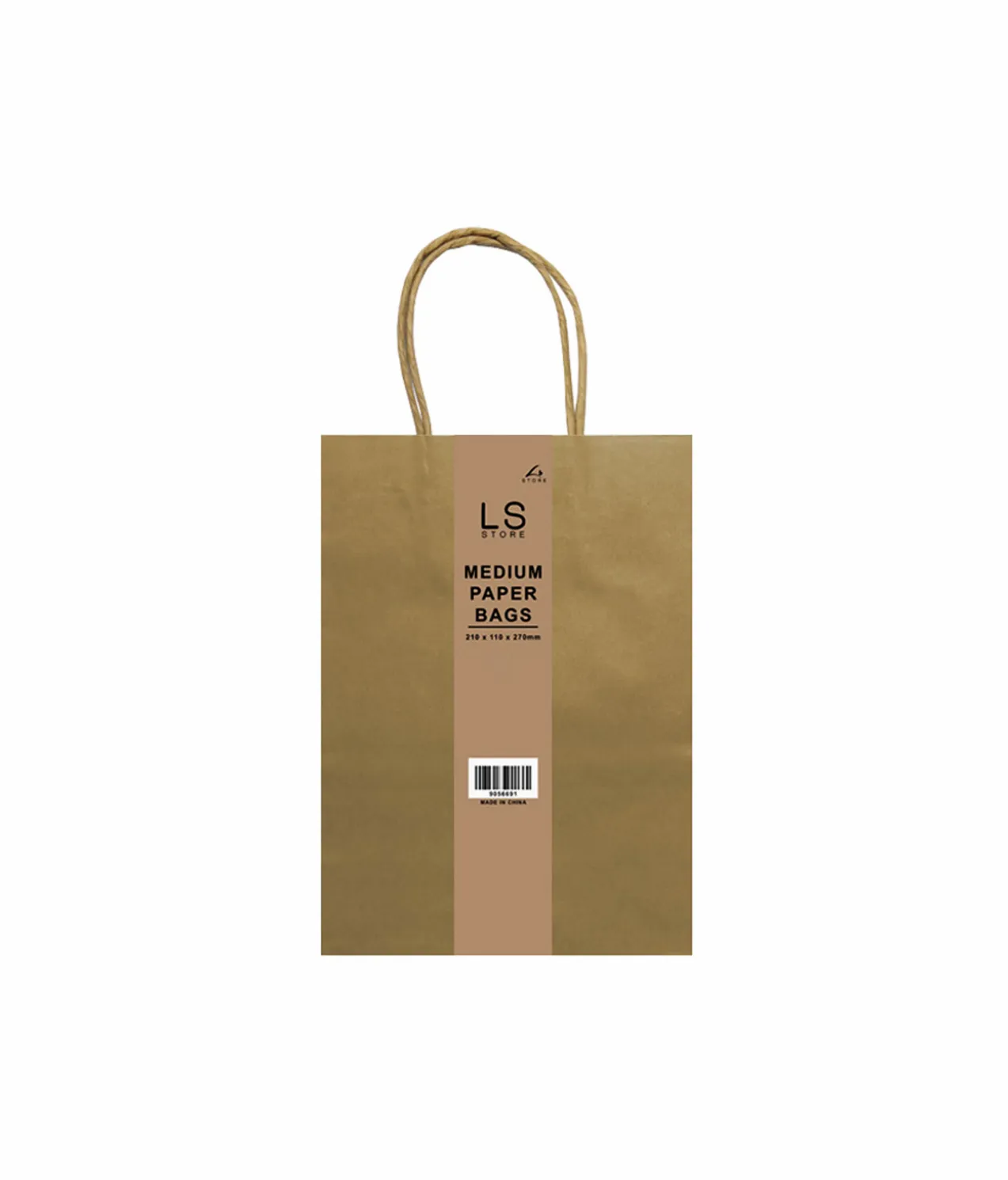 Natural Medium Paper Bag 3pcs