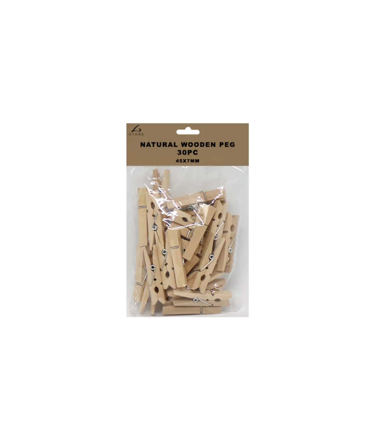 Natural Wooden Pegs 45x7mm