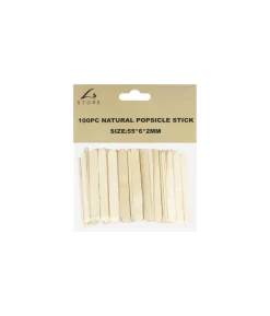 Natural Wood Popsicle Sticks 5cm 100pk