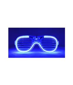 Neon Blue LED Shutter Glasses 15.5 x 6cm