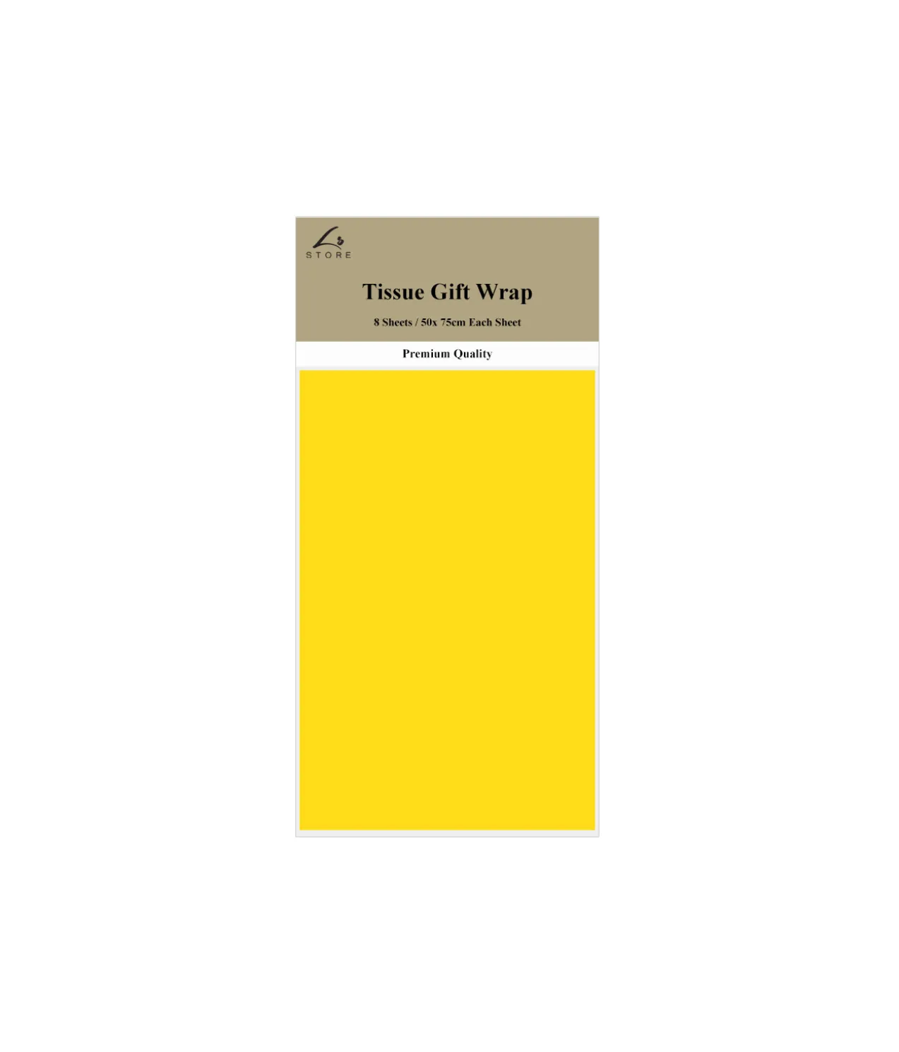 Neon Bright Yellow Tissue Paper 8pk