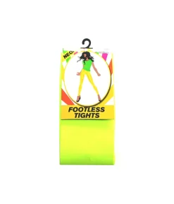 Neon Footless Tights Yellow