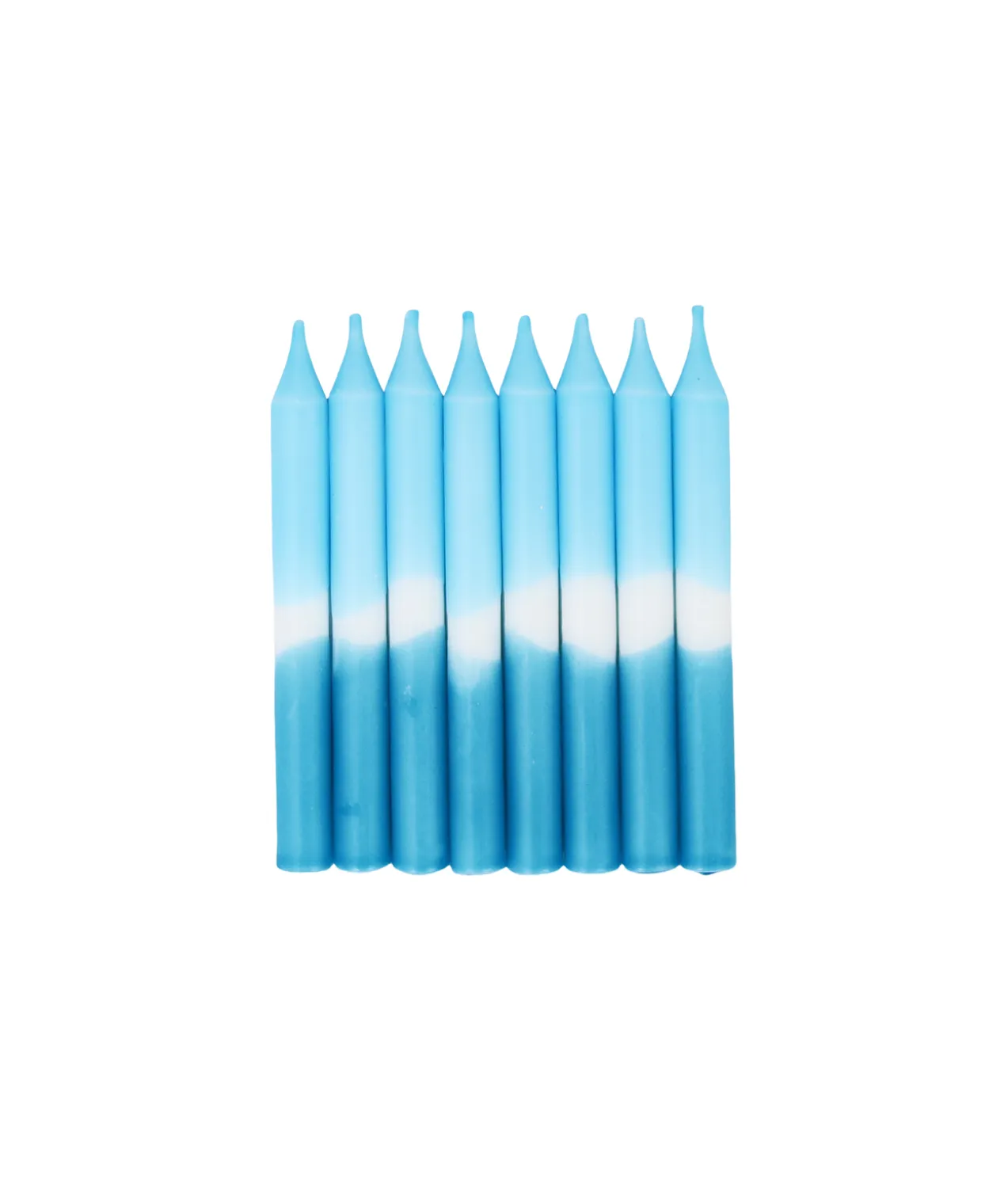 Neon Gradient Blue Birthday Candles 8pc