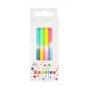Neon Gradient Rainbow Birthday Candles 8pc