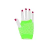 Neon Green Fishnet Short Gloves