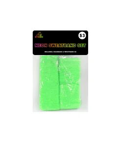 Neon Green 80’s Sweat Band Set 3pc