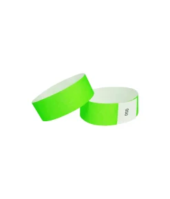 Neon Green Tyvek Wristbands With Coding 50pc