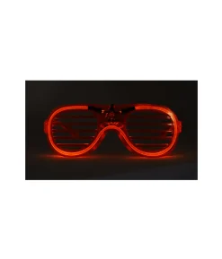 Neon Orange LED Shutter Glasses 15.5 x 6cm