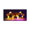 Neon Orange LED Star Glasses 14.5 x 6cm