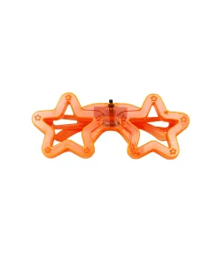 Neon Orange LED Star Glasses 14.5 x 6cm