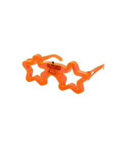 Neon Orange LED Star Glasses 14.5 x 6cm