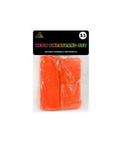 Neon Orange 80’s Sweat Band Set 3pc