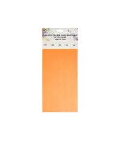 Neon Orange Tyvek Wristbands With Coding 50pc