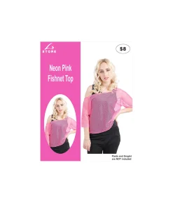 Neon Pink Fishnet Top
