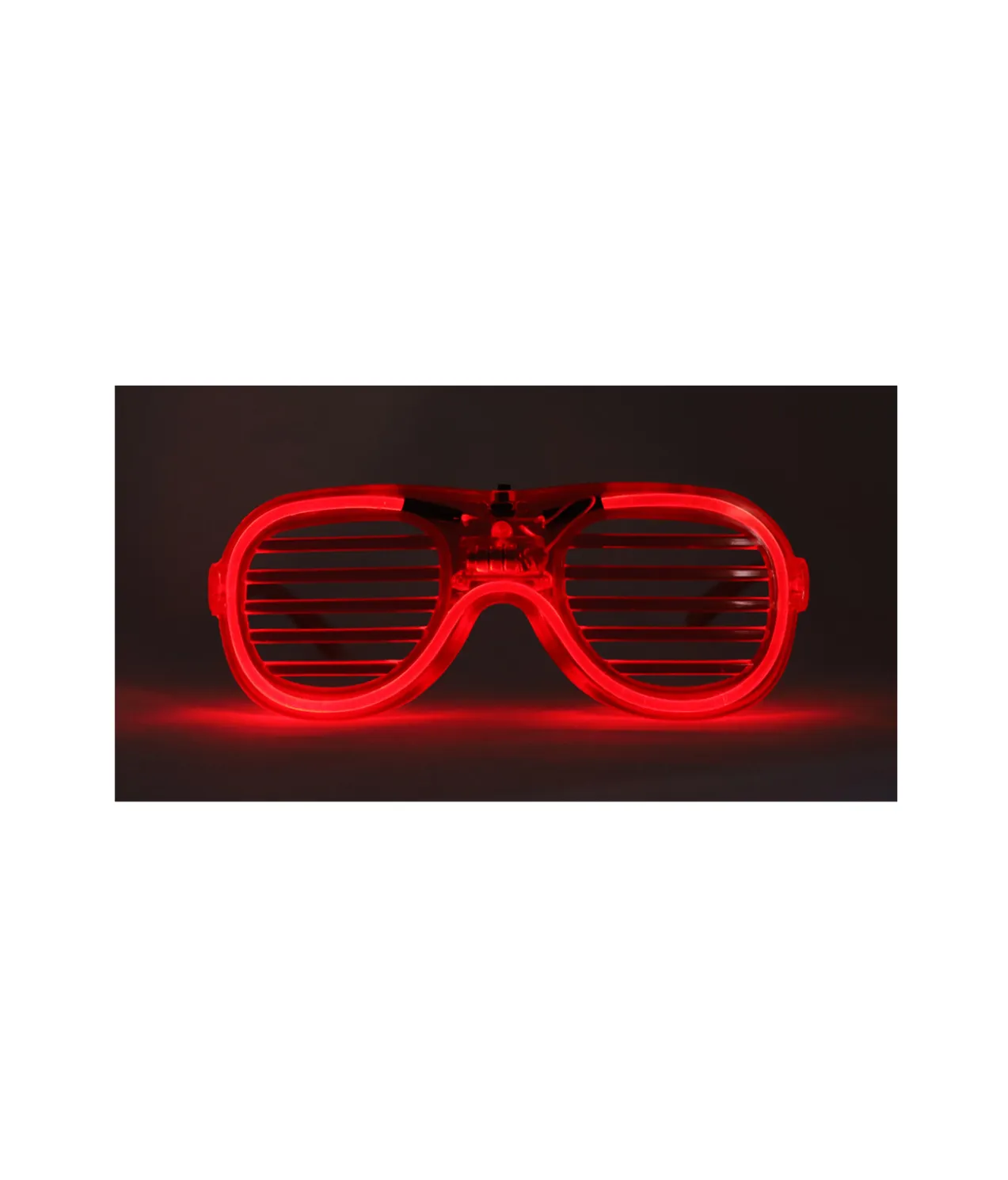 Neon Red LED Shutter Glasses 15.5 x 6cm