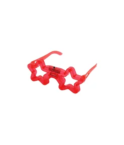 Neon Red LED Star Glasses 14.5 x 6cm