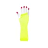 Neon Yellow Fishnet Long Gloves