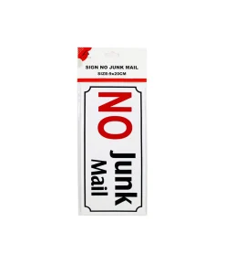 No Junk Mail Sign 9x20cm