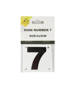 Number 7 Sign 5x5cm