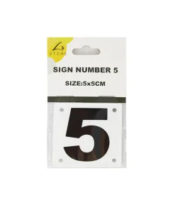 Number 5 Sign 5x5cm