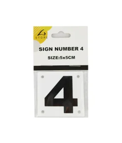 Number 4 Sign 5x5cm