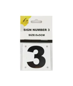 Number 3 Sign 5x5cm