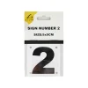 Number 2 Sign 5x5cm