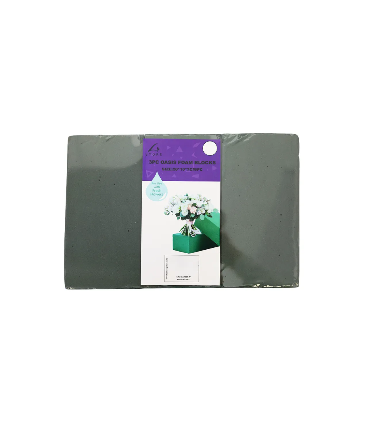 Oasis Floral Foam Blocks 3pc 20x10x7cm