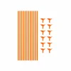 Orange Balloon Stick & Cup Set 12pk
